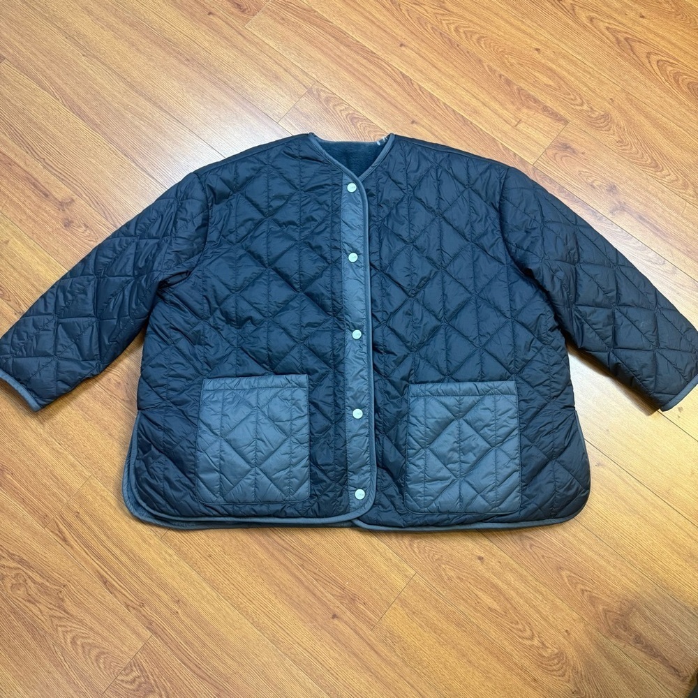 UGG Quilted Oversized Jacket in Charcoal Gray - Picture 5 of 11